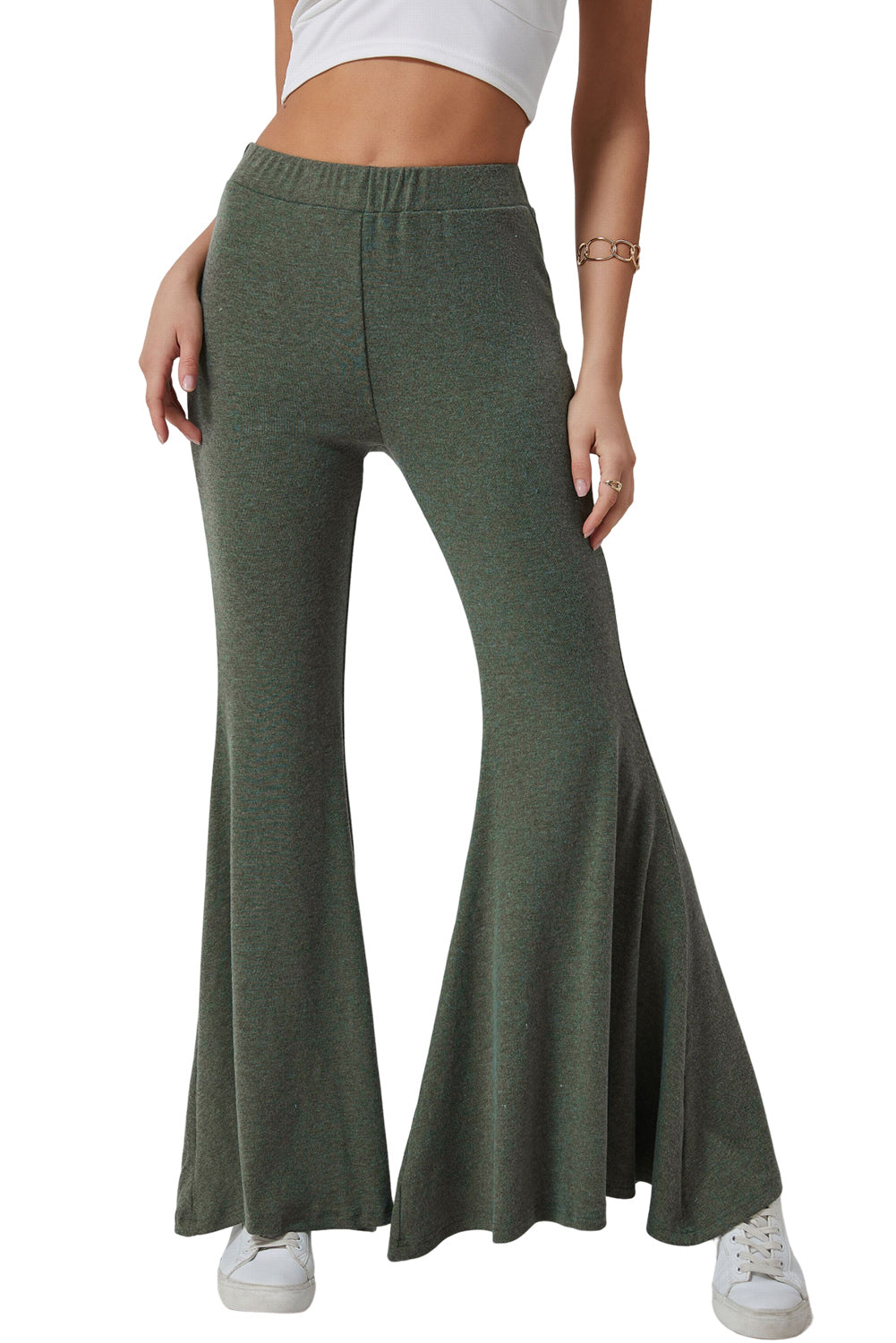 High Waist Fit and Flare Pants