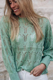 Sheer Knitted Pointelle Sweater