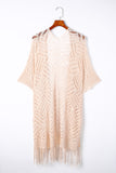 Loose Knitwear Kimono with Slits