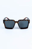 Amber Frame Retro Square Sunglasses