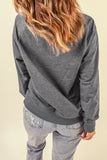 Pink French Terry Cotton Blend Pullover Sweatshirt