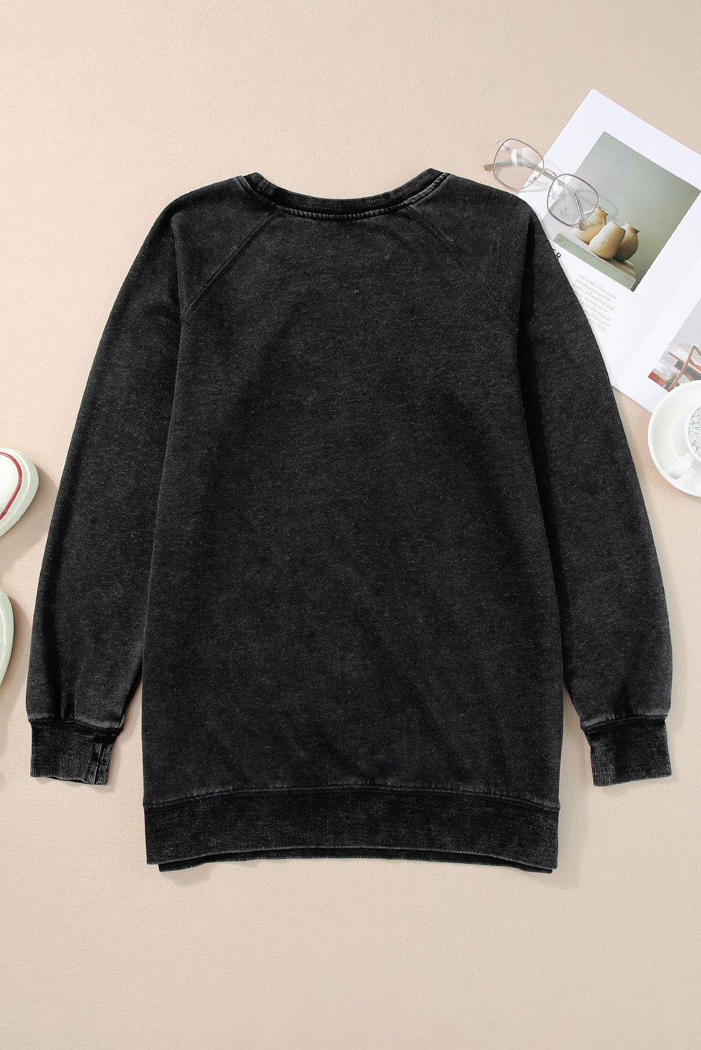 Mineral Wash Oversized Pullover Sweatshirt