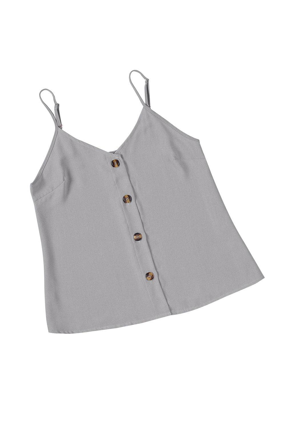 Spaghetti Strap Buttoned Tank Top