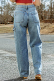 Cool Cargo Style Wide Leg Jeans