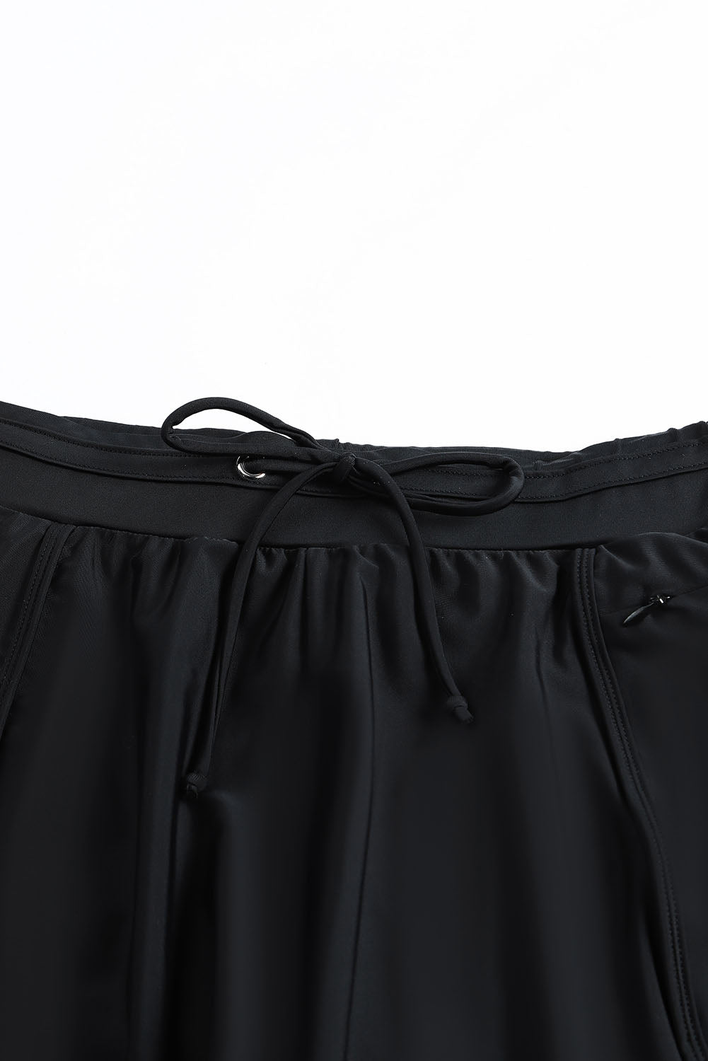 Zip Pocket Drawstring Swim Bottom