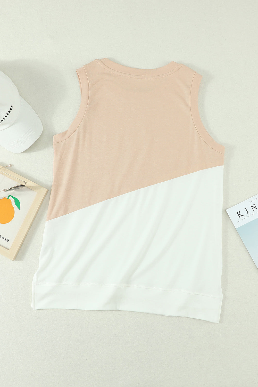 Crew Neck Colorblock Tank Top