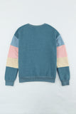 Colorblock Long Sleeve Pullover Sweatshirt