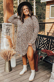 Plus Size Long Sleeve Midi Dress