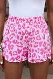 Pink Plaid High Waisted Athletic Shorts