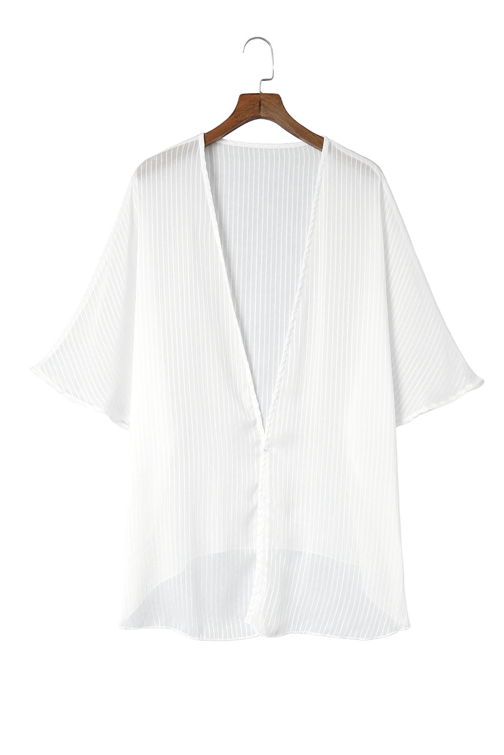 Plain Oversized Half Sleeve Open Front Kimono