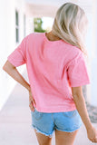 Lace Patch Pocket Long Sleeve T-shirt