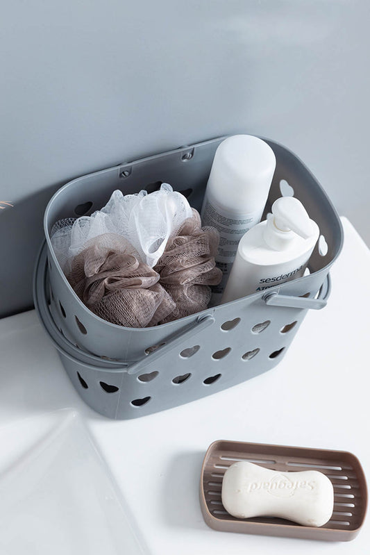 Heart-shape Hollowed Plastic Storage Basket