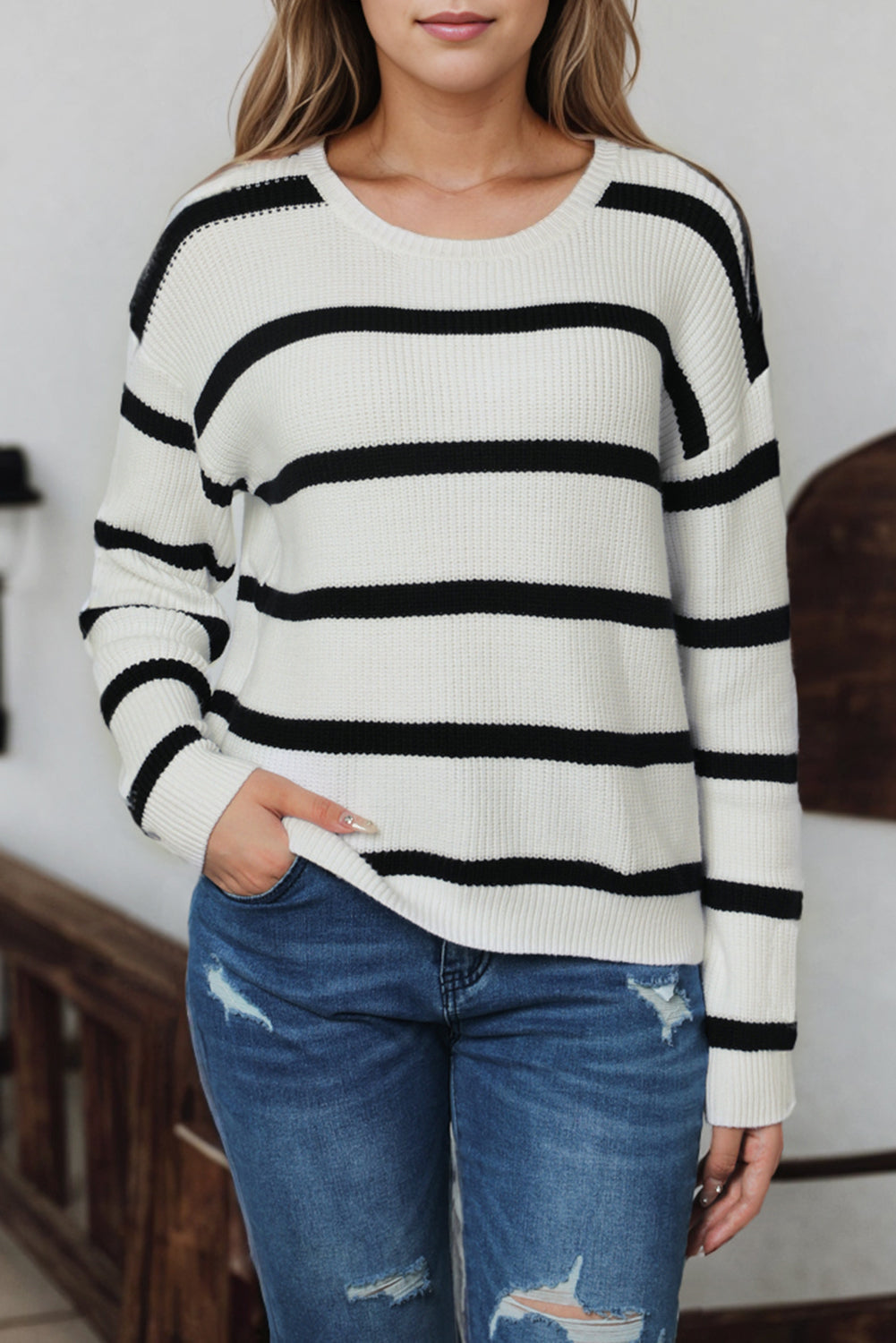 Buttoned Decor Sweater