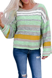 Striped Bell Sleeves Loose Sweater