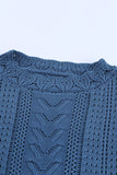 Crochet Lace Pointelle Knit Sweater