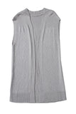 Pull cardigan basique gris