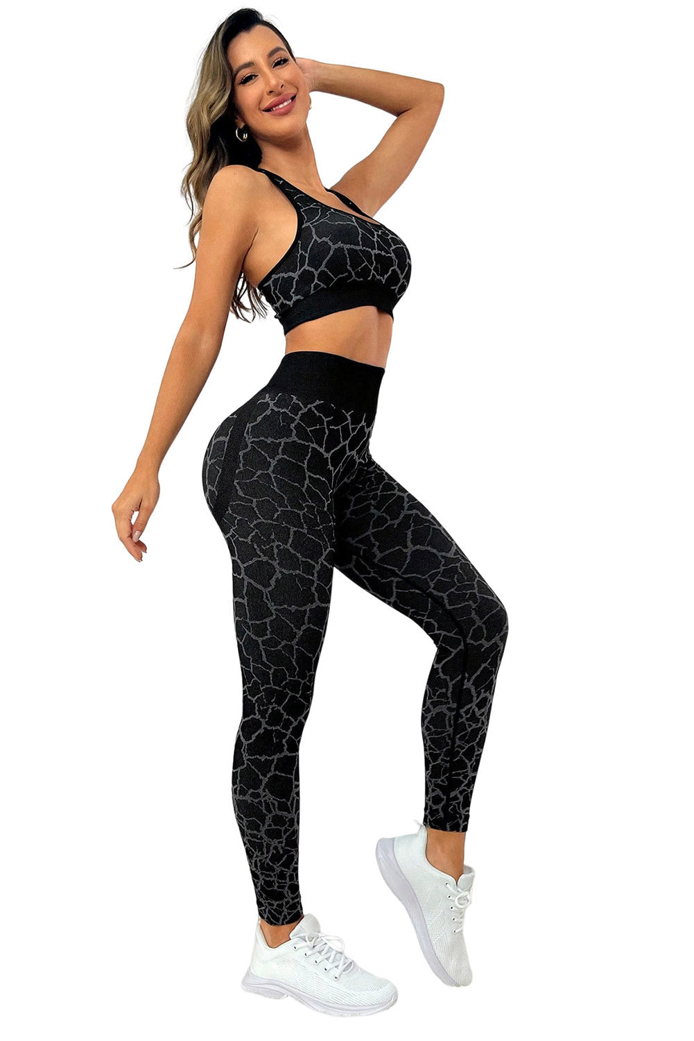 Animal Print Butt Lift High Waist Active Set