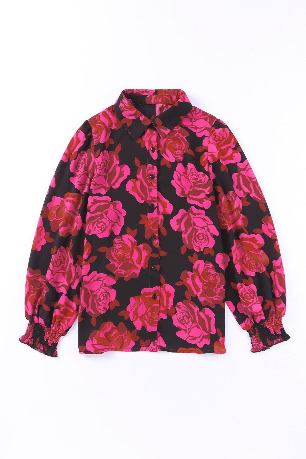 Blooming Allover Puff Sleeve Shirt