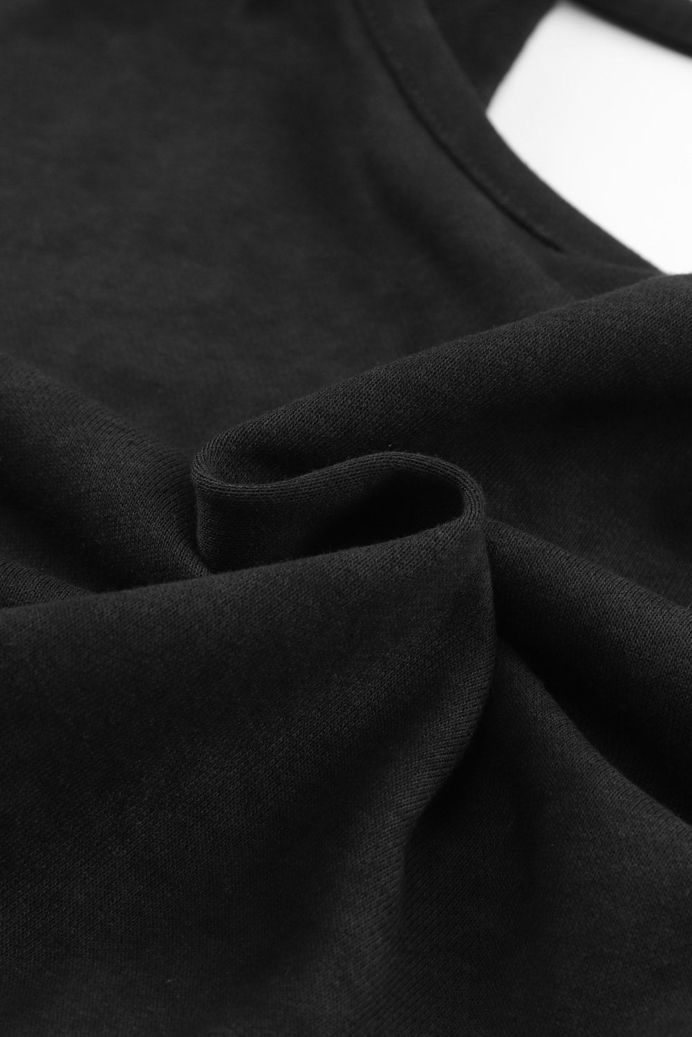 Sweat-shirt vert délavé à l'acide en forme de V à dos ouvert